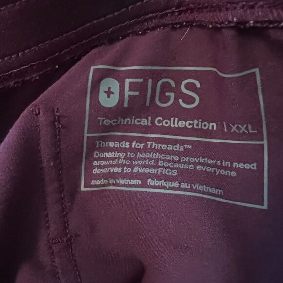 Figs Purple and Orange Jogger Sweatpants with Elastic Cuffs - Picture 2 of 4